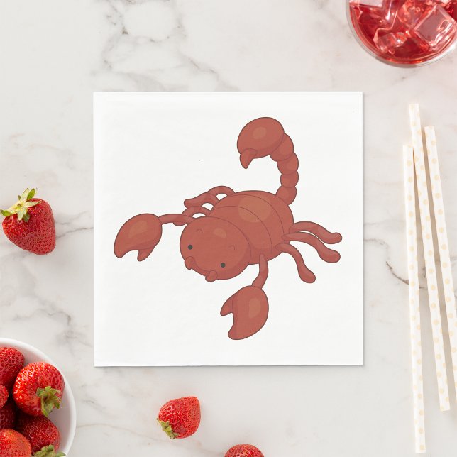 Serviette En Papier Illustration de scorpion rouge (Créateur téléchargé)