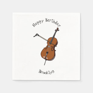 Serviette En Papier Illustration de violoncelle