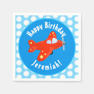 Serviette En Papier Illustration de vol d'avion rouge mou
