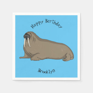 Serviette En Papier Illustration de Walrus