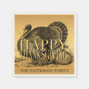 Serviette En Papier Illustration d'or Turquie personnalisée P Napkin