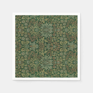 Serviette En Papier Illustration d'ornement vintage de jardin de fleur