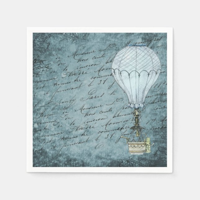 Serviette En Papier Illustration du ballon à air chaud (Devant)