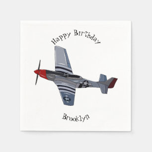 Serviette En Papier Illustration d'un avion de chasse-bombardier