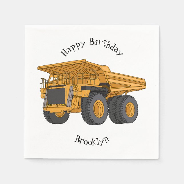 Serviette En Papier Illustration d'un camion à grande échelle (Devant)