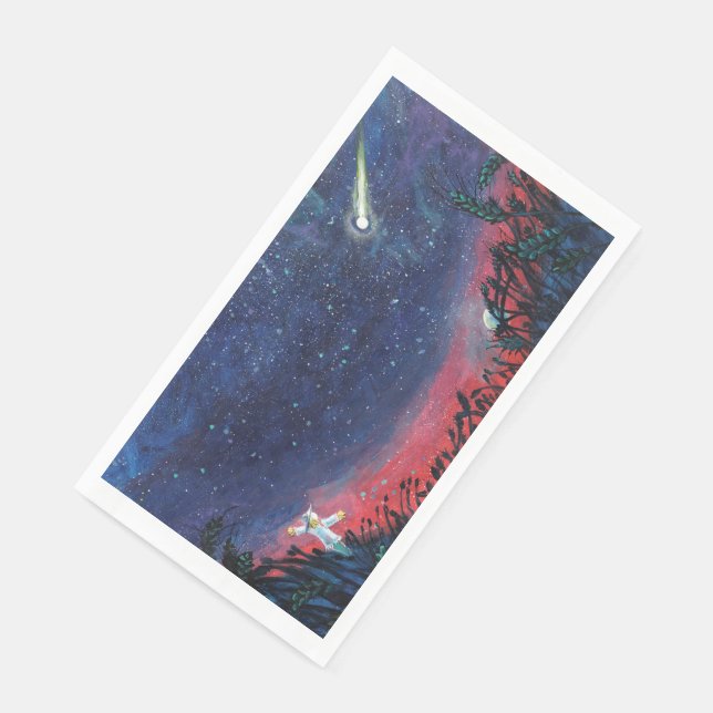 Serviette En Papier Illustration d'une étoile de tir (Coin)