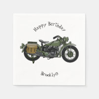 Illustration d'une moto de croiseur militaire