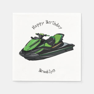 Serviette En Papier Illustration Jet ski