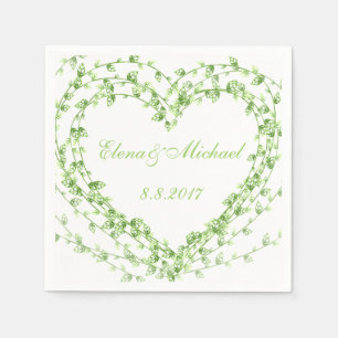 Serviette En Papier Illustration Personnaliser Mariage de couronne feu