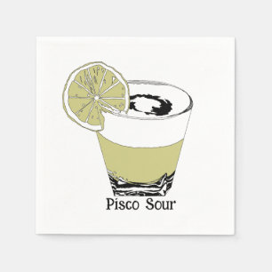 Serviette En Papier Illustration Pisco Sour