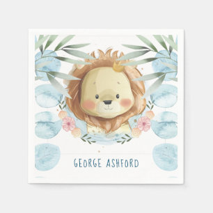 Serviette En Papier Illustration Prince Lion personnalisée