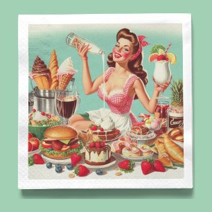 Serviette En Papier Illustration vintage de l'alimentation