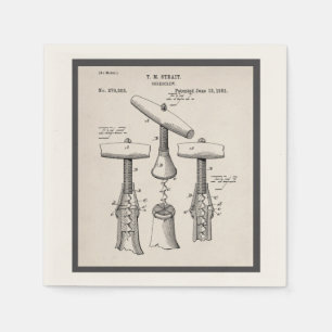 Serviette En Papier Illustration Vintage de Tire-Bouchon