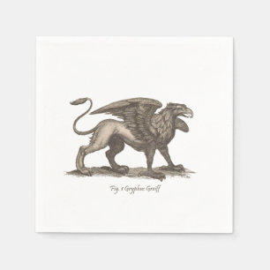 Serviette En Papier illustration vintage griffin (gryphus greiff).