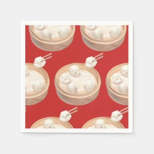 Serviette En Papier Illustration Xiao Long Bao Cute