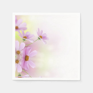 Serviette En Papier Image personnalisée et aquarelle de fleur rose