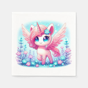 Serviette En Papier Imaginaire Baby shower Unicorn
