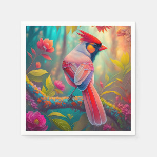 Serviette En Papier Imaginaire Birds Homme Cardinal