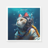Imaginaire Cute Cat Diver Plongée