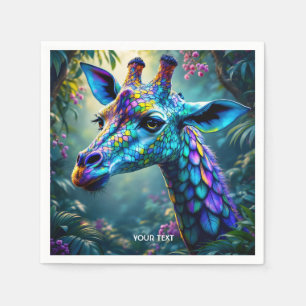 Serviette En Papier Imaginaire Cute Chameleon Comme Giraffe