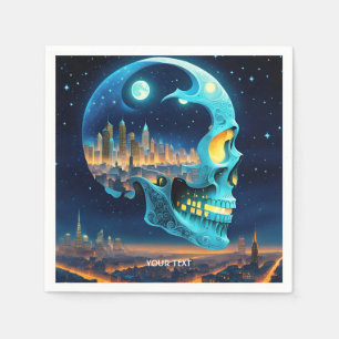 Serviette En Papier Imaginaire Cute Night Head Ville