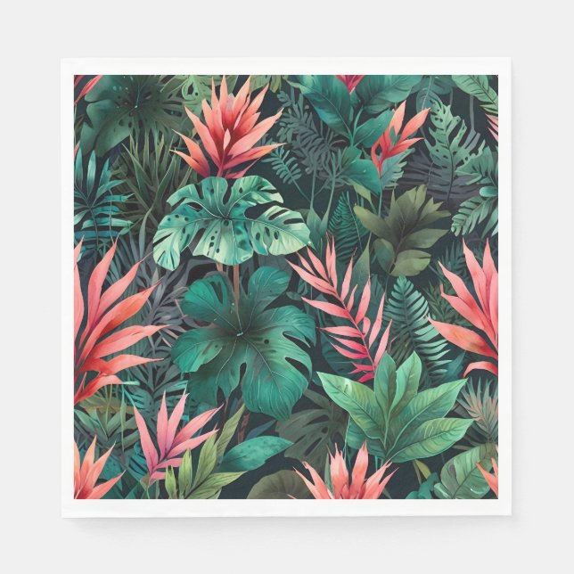 Serviette En Papier Imaginaire de la forêt tropicale (Devant)
