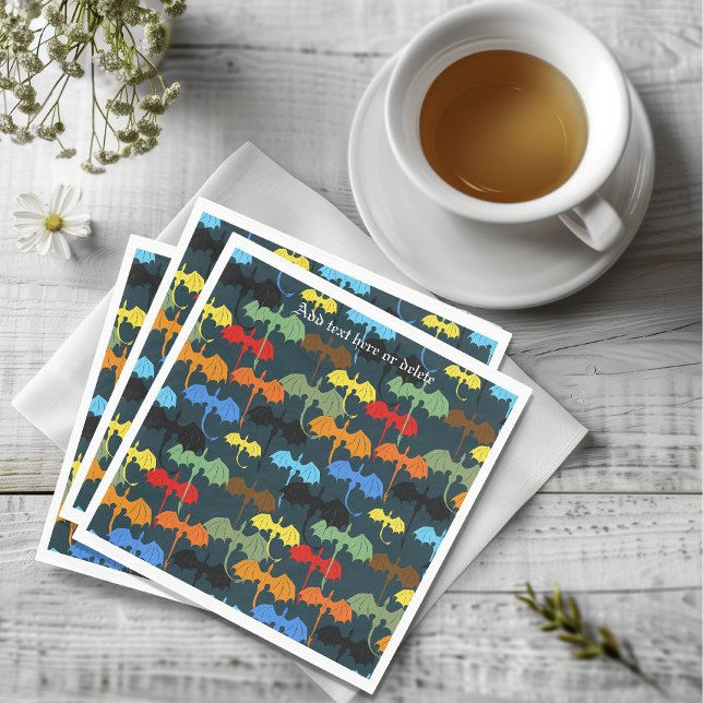 Serviette En Papier Imaginaire de vol de l'aile Dragon Blue (Créateur téléchargé)