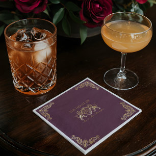 Serviette En Papier Imaginaire médiéval de Royal Muse Emblème de monog