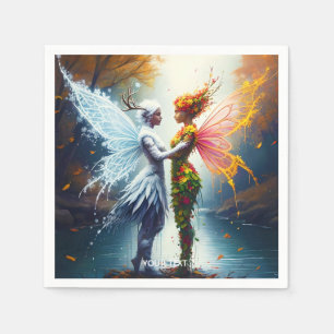 Serviette En Papier Imaginaire mignon automne Esprits d'hiver