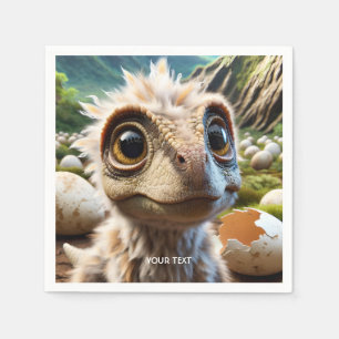 Serviette En Papier Imaginaire mignon bébé Dino Jungle