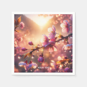Serviette En Papier Imaginaire Raindrops Cerry Petals