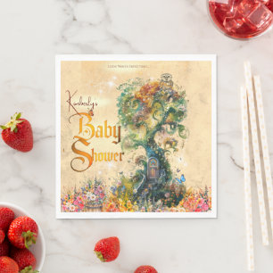 Serviette En Papier Imaginaire Whimsical Baby shower Invitation