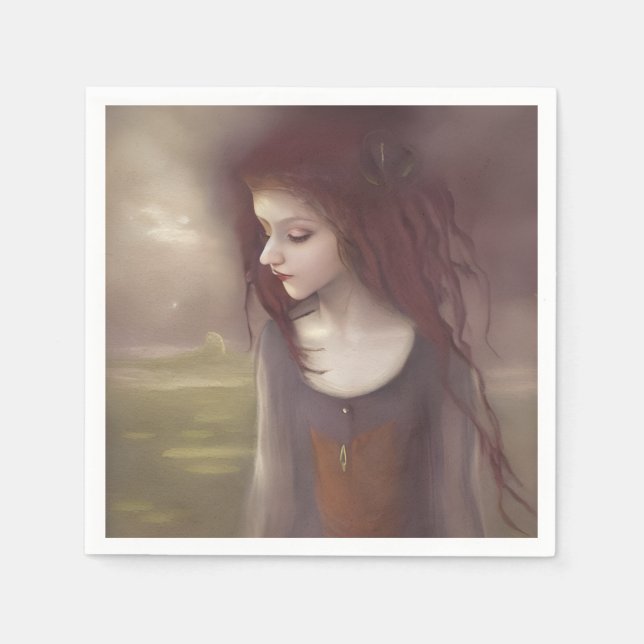 Serviette En Papier Imaginaire Whimsical Petite Fée (Devant)