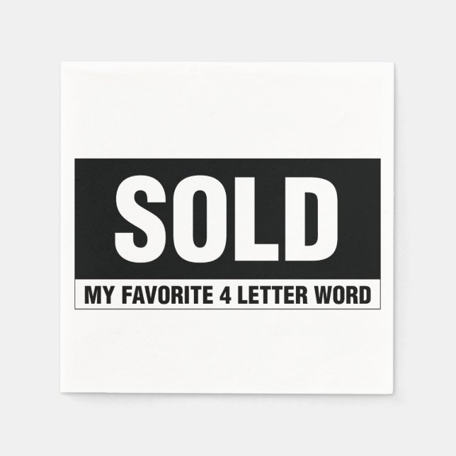 Serviette En Papier Immobilier Blanc Standard Cocktail Papier à cockta (Devant)