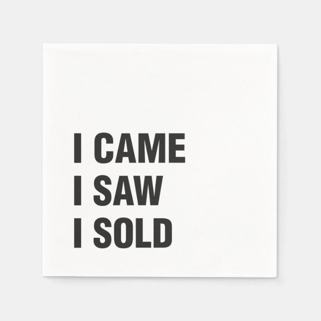 Serviette En Papier Immobilier Blanc Standard Cocktail Papier à cockta (Devant)