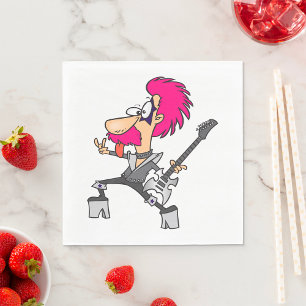 Serviette En Papier Impersonator rock Star Rocker Musician Napkins