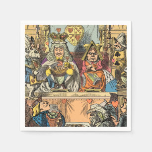 Serviette En Papier Impression antique de l'Alice au pays des merveill