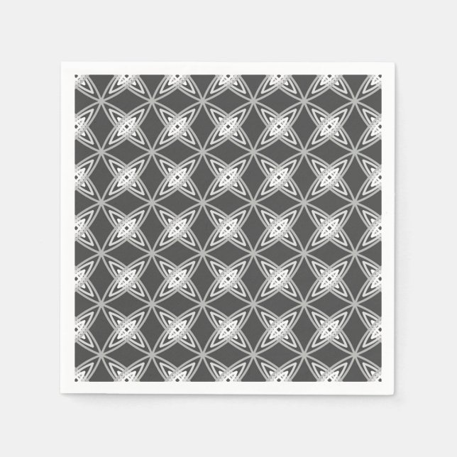 Serviette En Papier Impression atomique moderne du milieu du siècle -  (Devant)