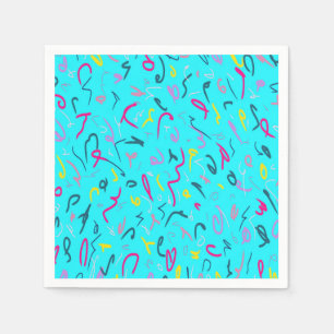 Serviette En Papier Impression bleue avec Vibes des années 90