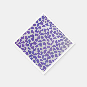 Serviette En Papier Impression dalmate violet et blanche