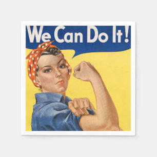 Serviette En Papier Impression d'art pop féministe d'autonomisation cl