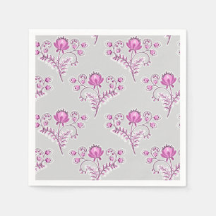 Serviette En Papier Impression de blocs floraux.