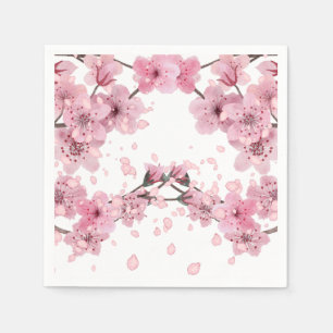 Serviette En Papier Impression de fleurs de cerisier