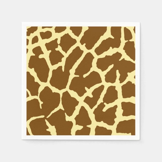 Serviette En Papier Impression de girafe (Devant)