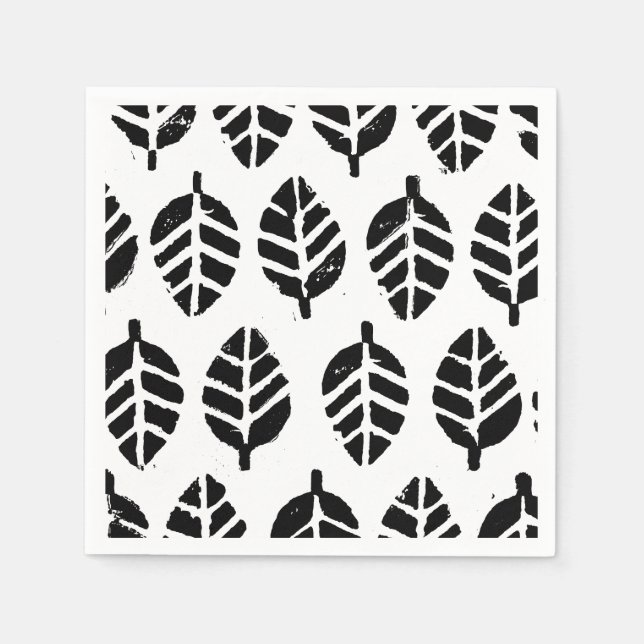 Serviette En Papier Impression de pommes de terre Motifs feuilles (Devant)