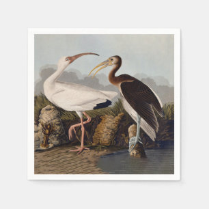 Serviette En Papier Impression d'oiseau Ibis blanc de John James Audub