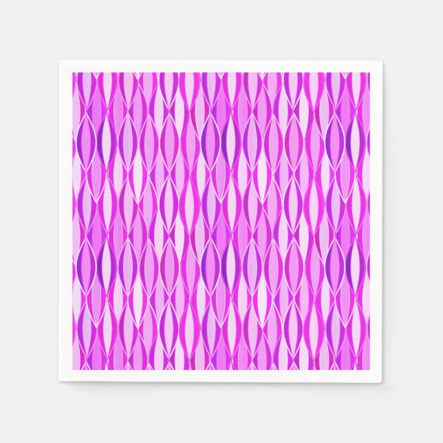 Serviette En Papier Impression du ruban du milieu du siècle - orchidée (Devant)