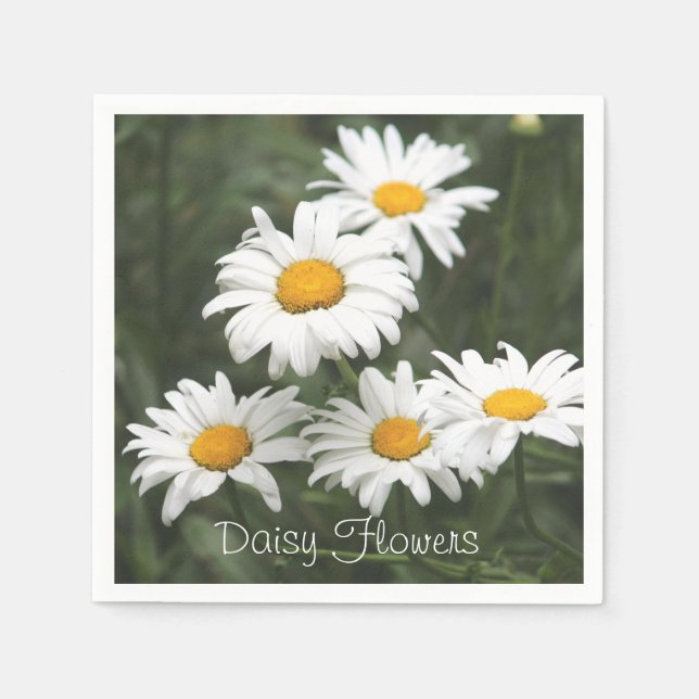 Serviette En Papier Impression Fleur marguerite (Devant)