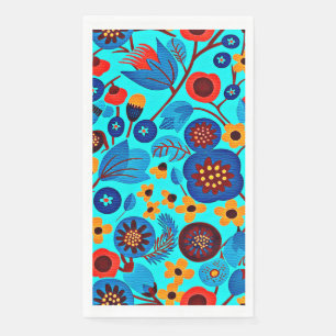 Serviette En Papier Impression florale de l'héritage mexicain