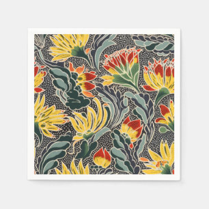 Serviette En Papier Impression florale naturelle biomorphique